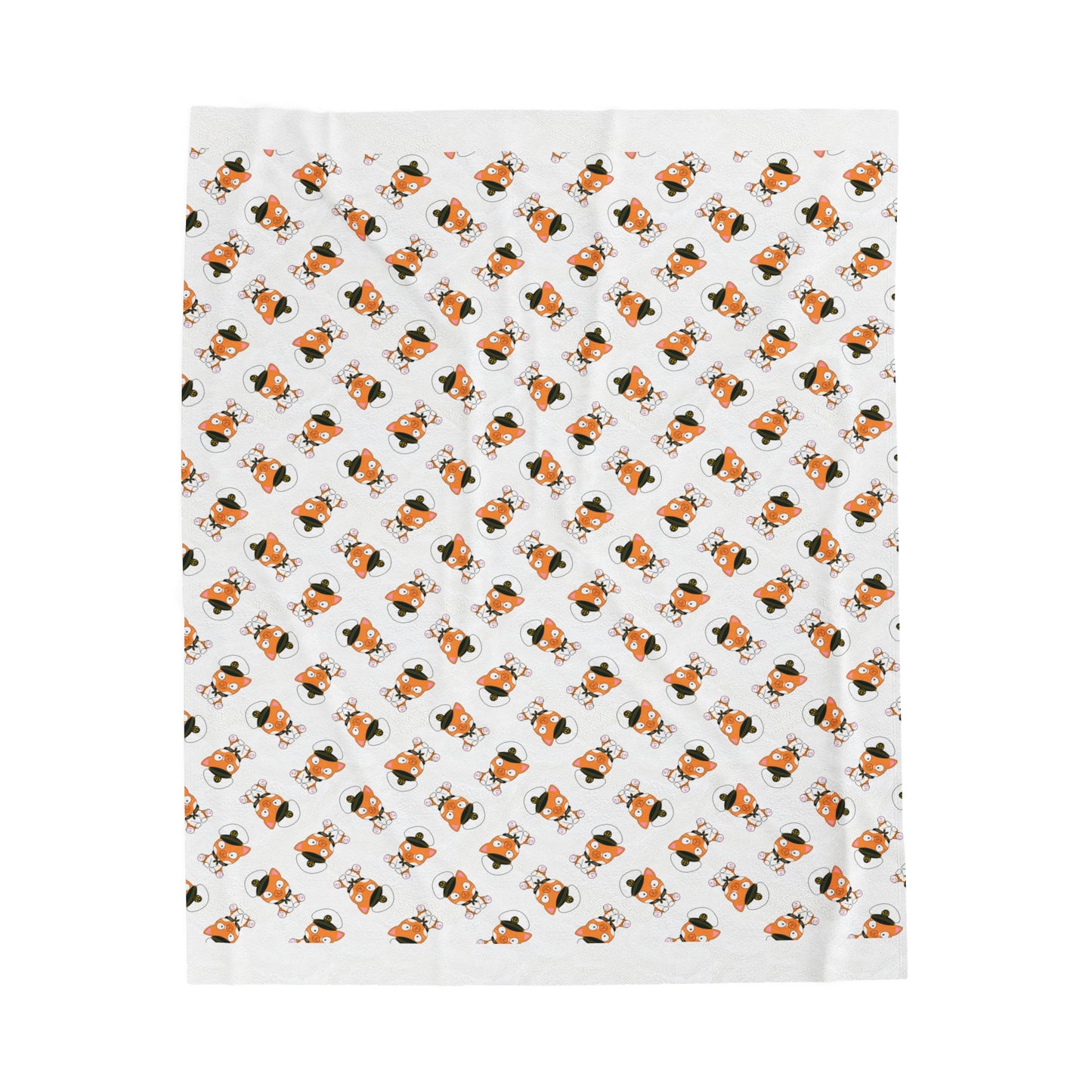 Hudson Tile Print - Velveteen Plush Blanket