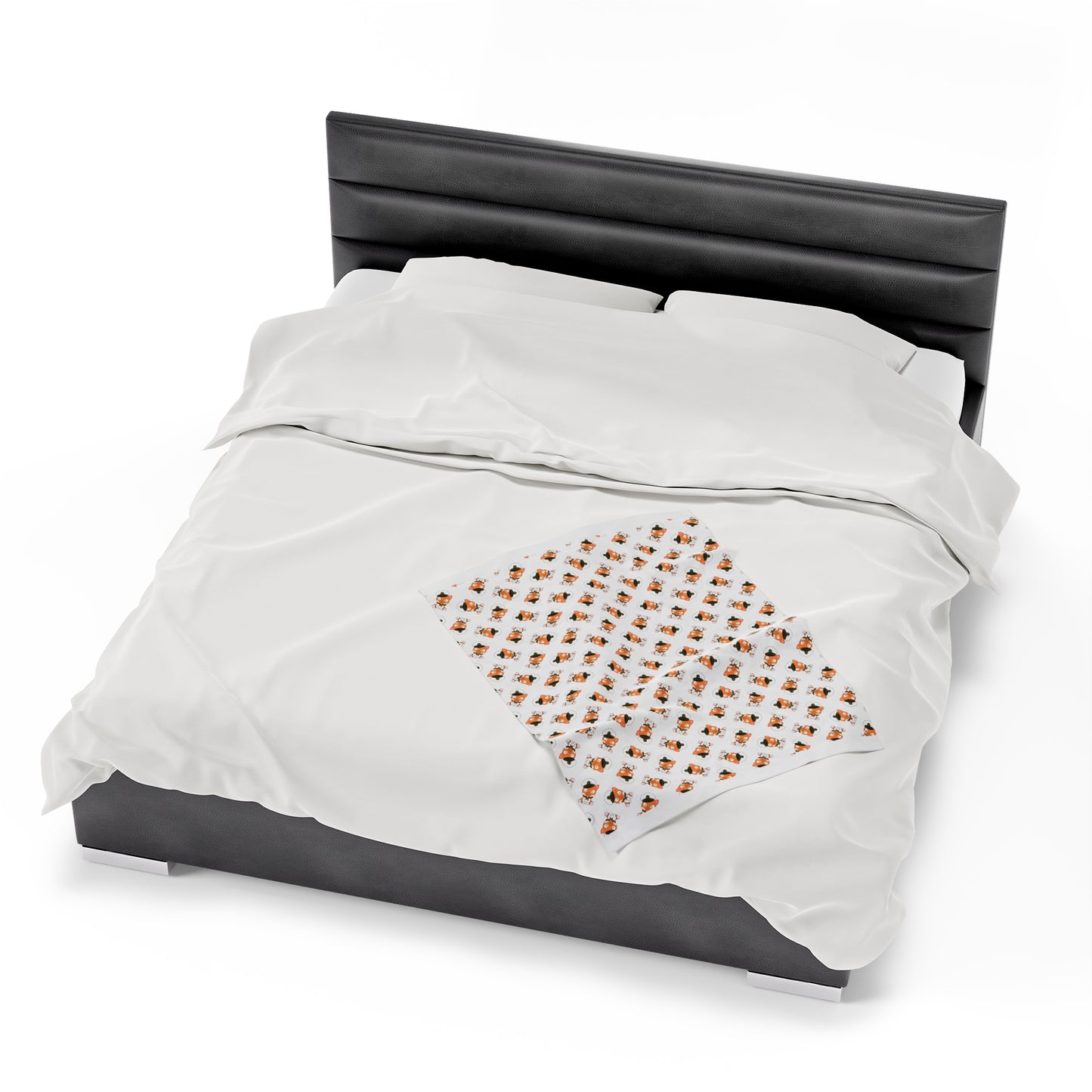 Hudson Tile Print - Velveteen Plush Blanket