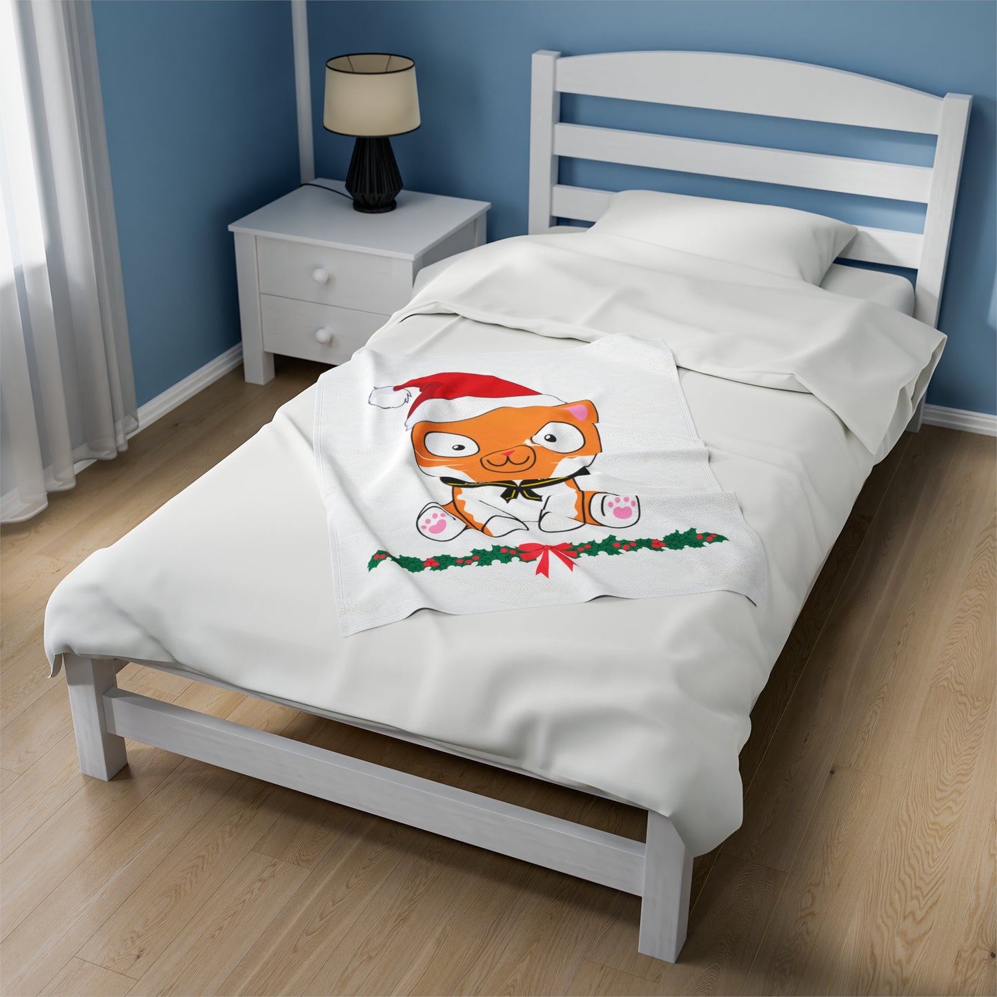 Christmas Captain Hudson - Velveteen Plush Blanket