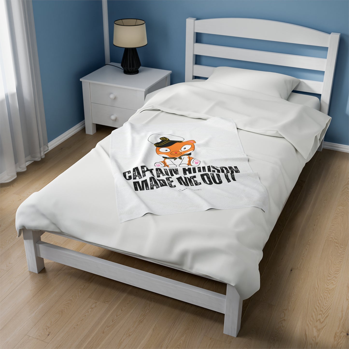 Captain Hudson Made Me Do It - Velveteen Plush Blanket