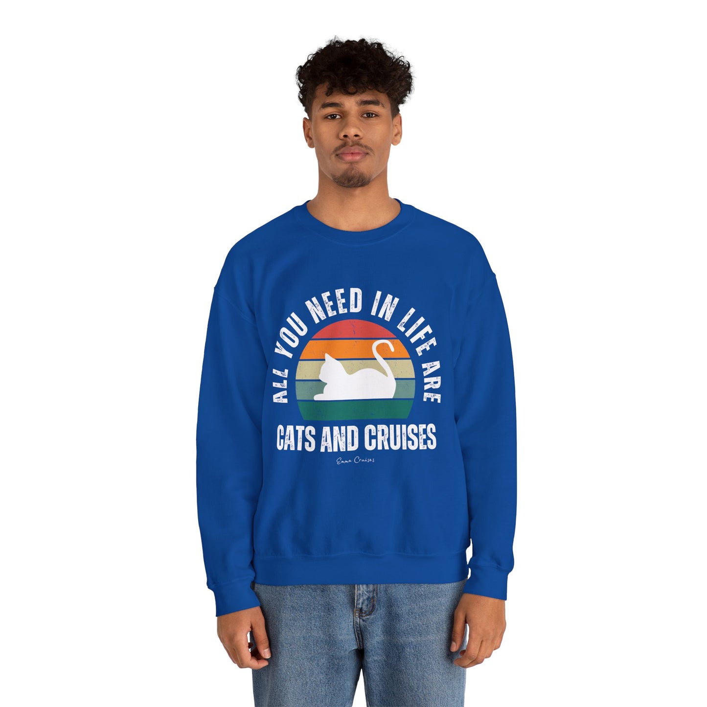 Katzen und Kreuzfahrten - UNISEX Crewneck Sweatshirt