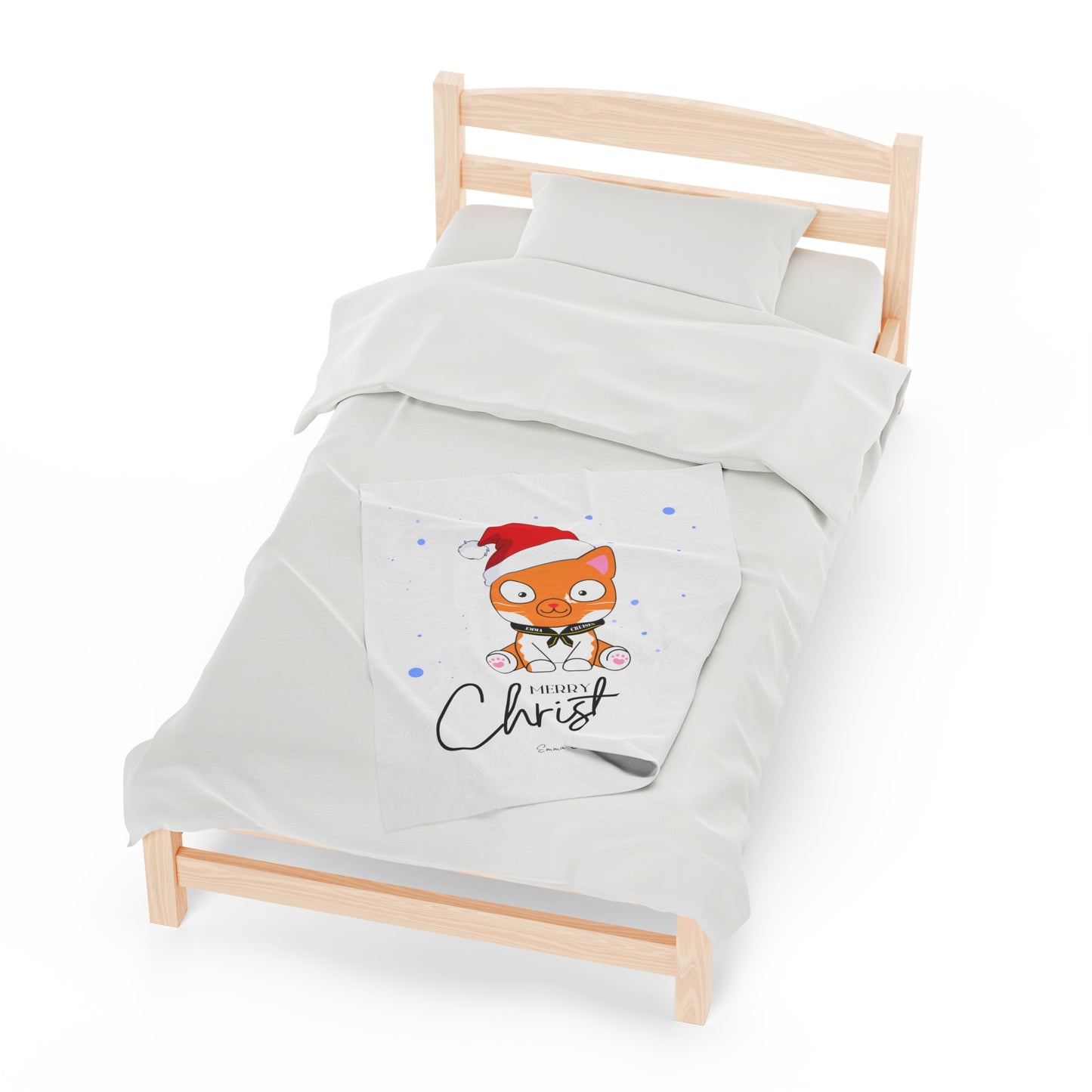 Merry Christmas - Velveteen Plush Blanket