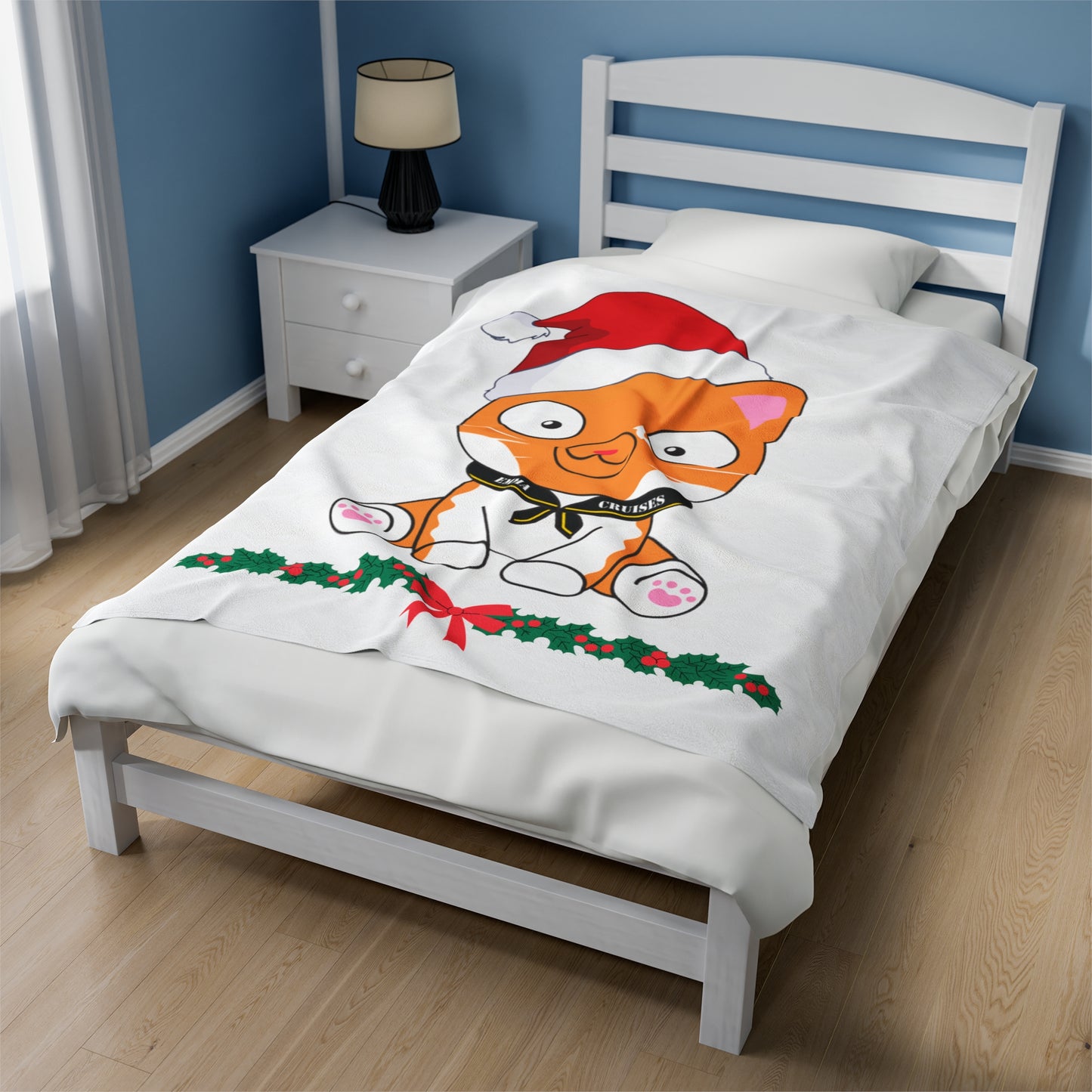 Christmas Captain Hudson - Velveteen Plush Blanket