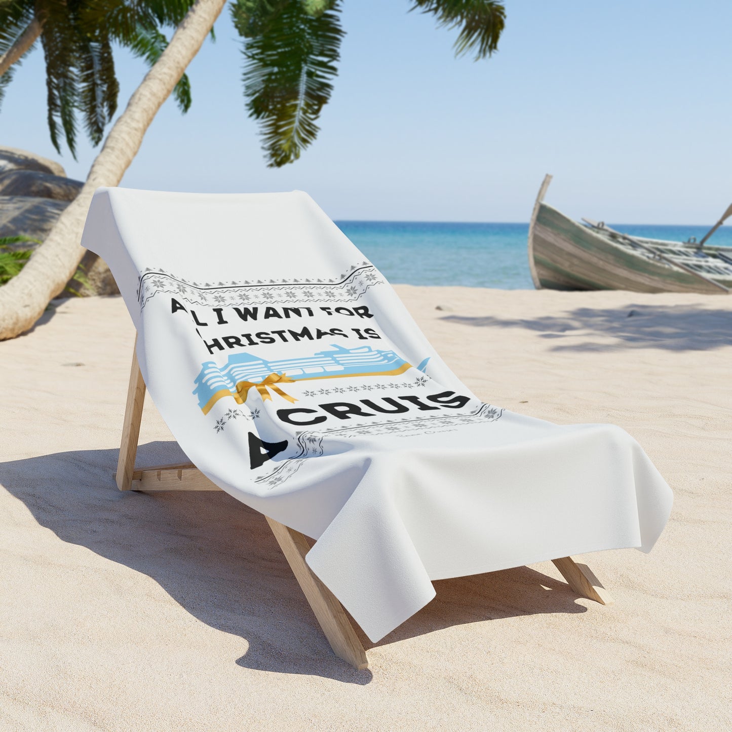 All I Want for Christmas - Beach Towel