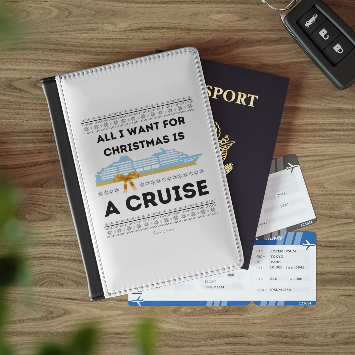 Todo lo que quiero para Navidad - Funda para pasaporte