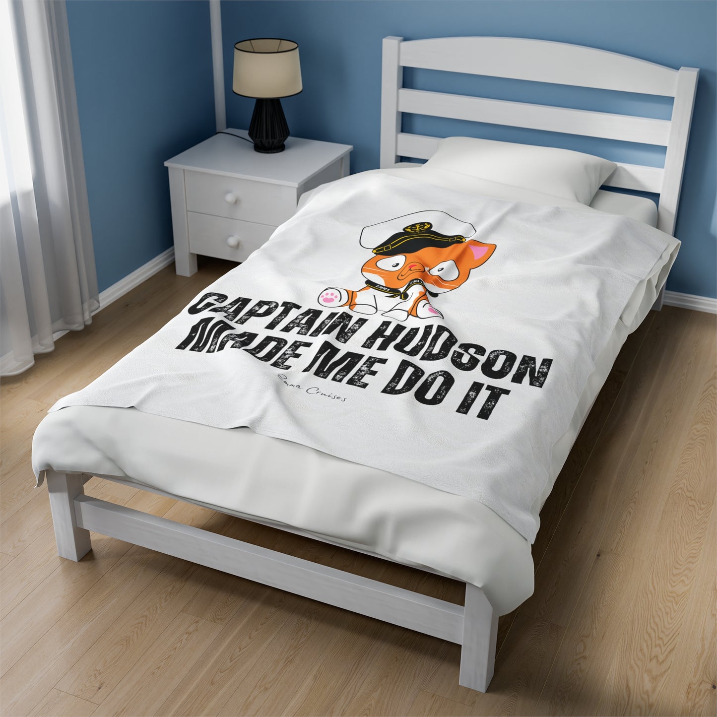 Captain Hudson Made Me Do It - Velveteen Plush Blanket