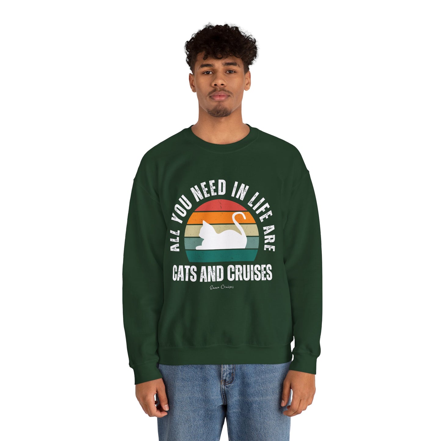 Katzen und Kreuzfahrten - UNISEX Crewneck Sweatshirt