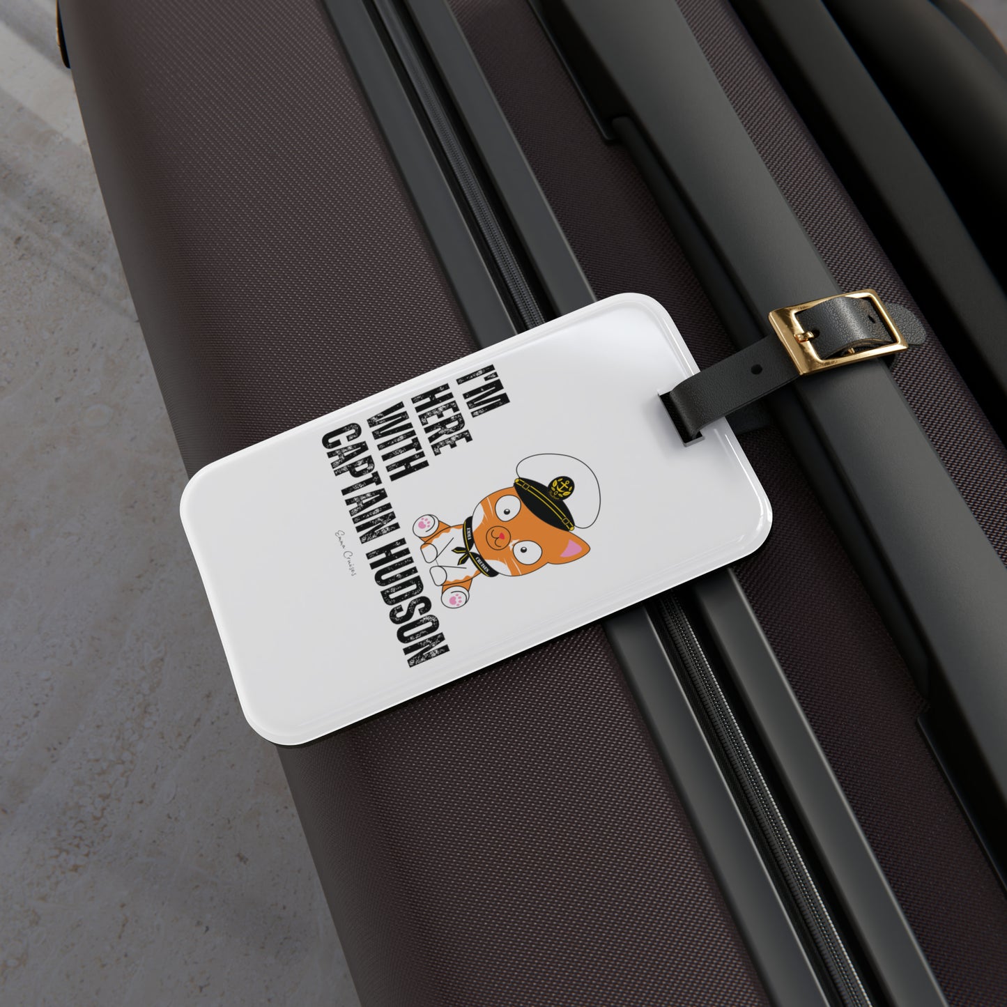 I'm With Captain Hudson - Luggage Tag