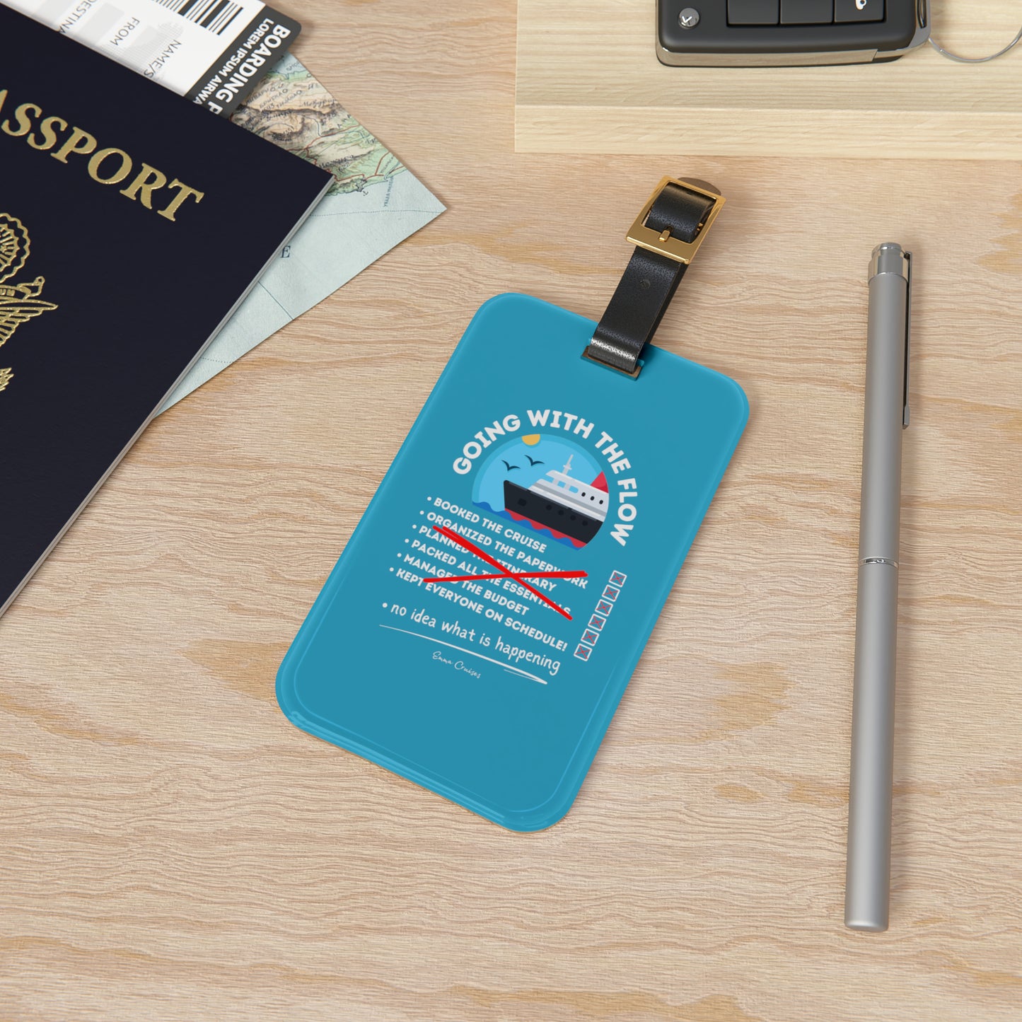 I'm Going With the Flow - Luggage Tag