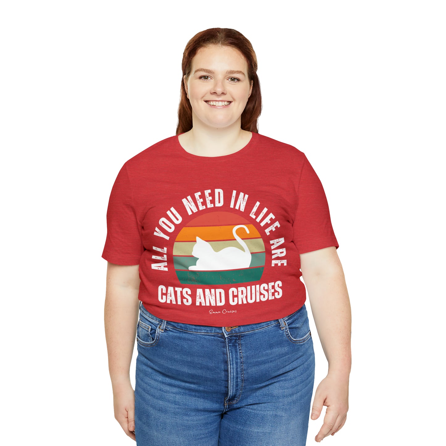 Katzen und Kreuzfahrten - UNISEX T-Shirt