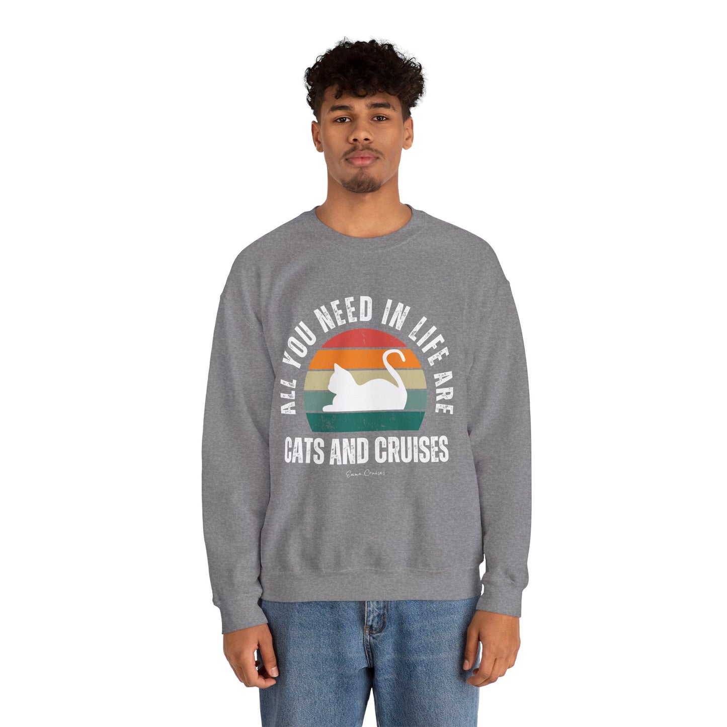 Katzen und Kreuzfahrten - UNISEX Crewneck Sweatshirt