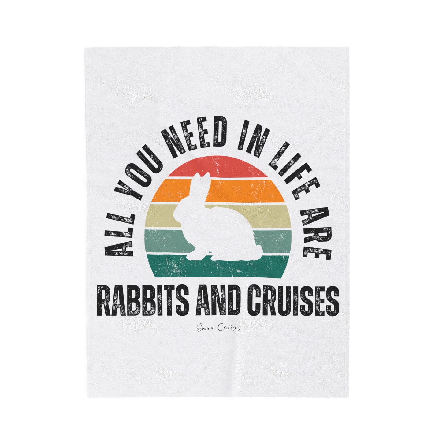Rabbits and Cruises - Velveteen Plush Blanket