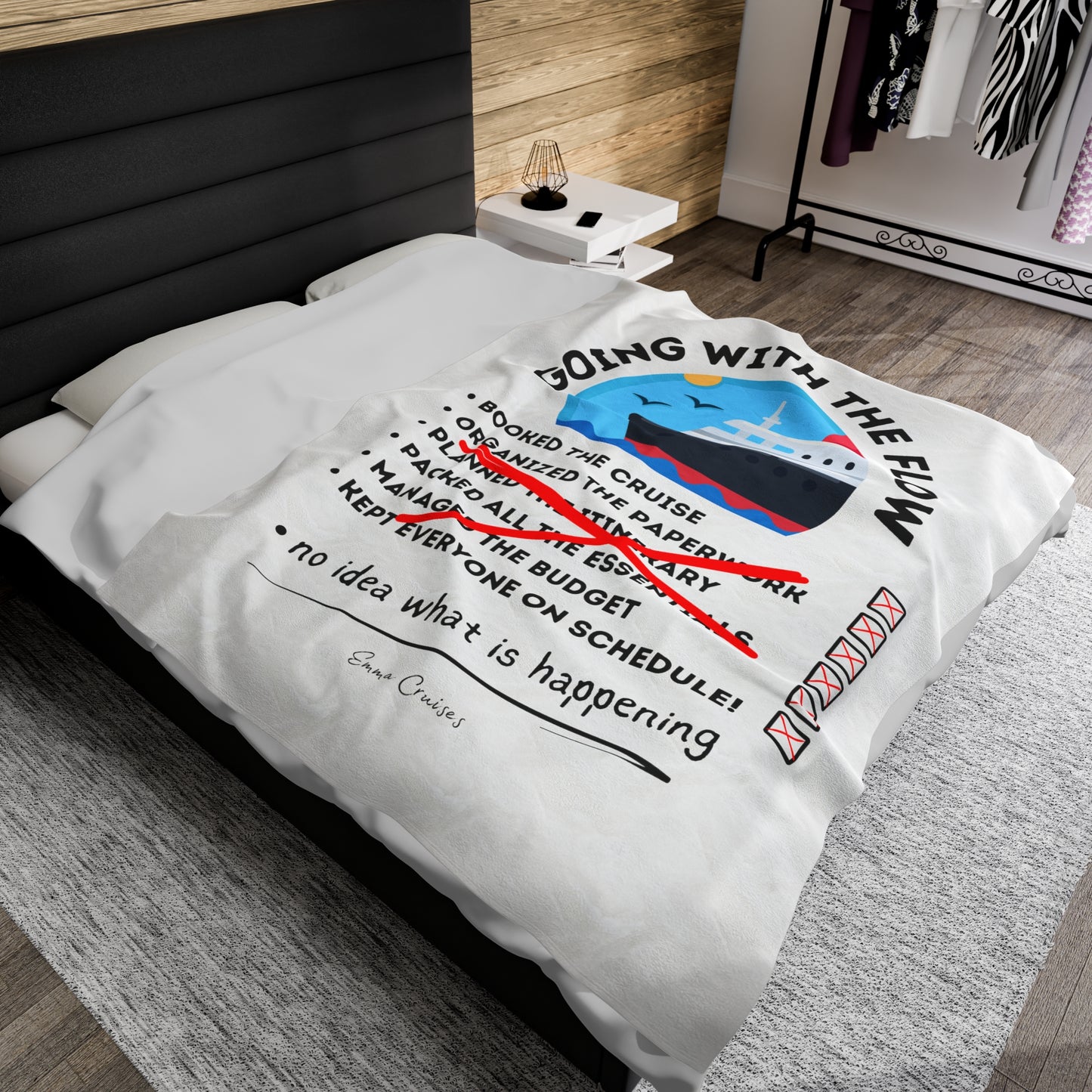 I'm Going With the Flow - Velveteen Plush Blanket