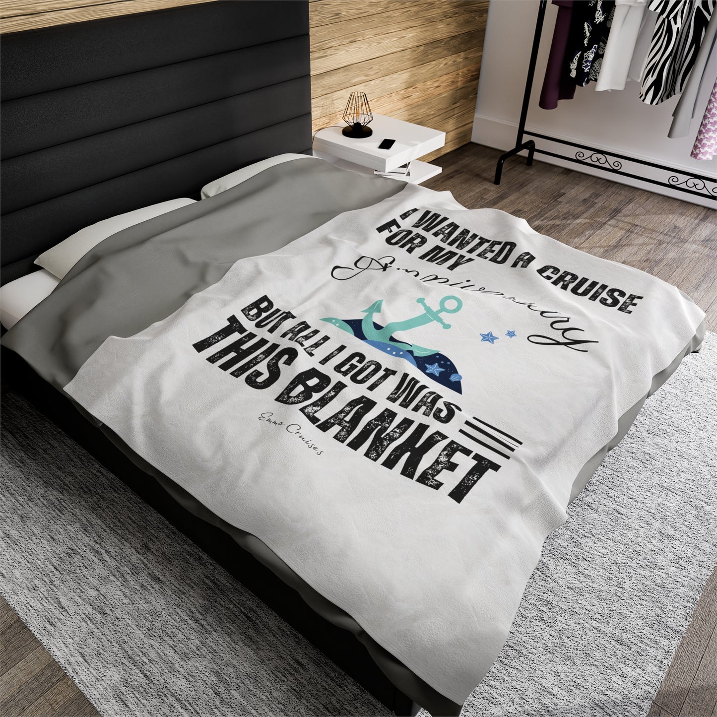 I Wanted a Cruise for My Anniversary - Velveteen Plush Blanket