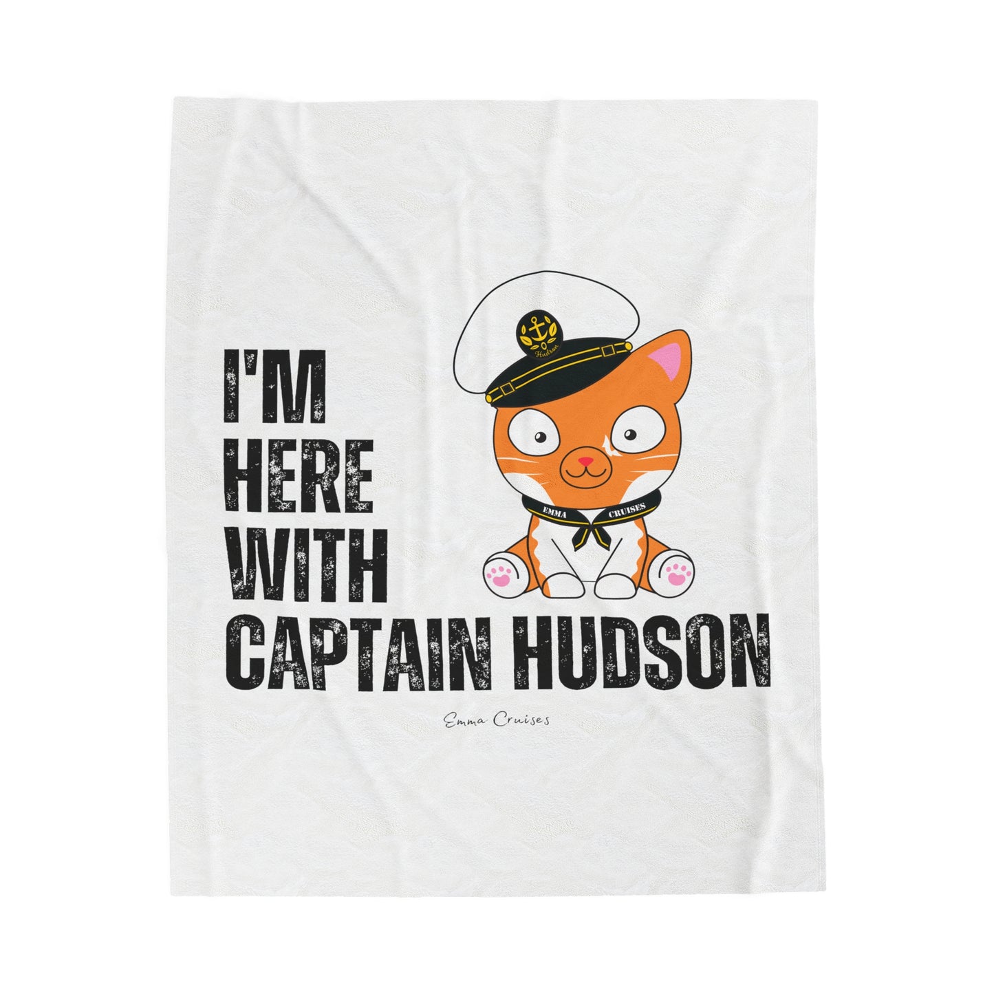 Estoy con el Capitán Hudson - Manta de felpa de pana