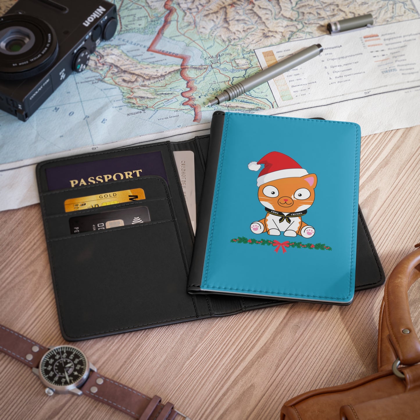 Capitán Hudson de Navidad - Funda para pasaporte