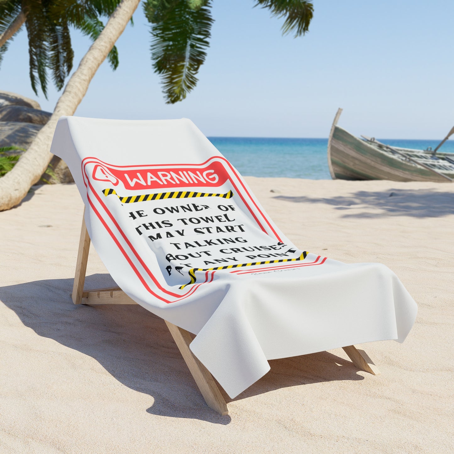 Puede empezar a hablar de cruceros - Toalla de playa