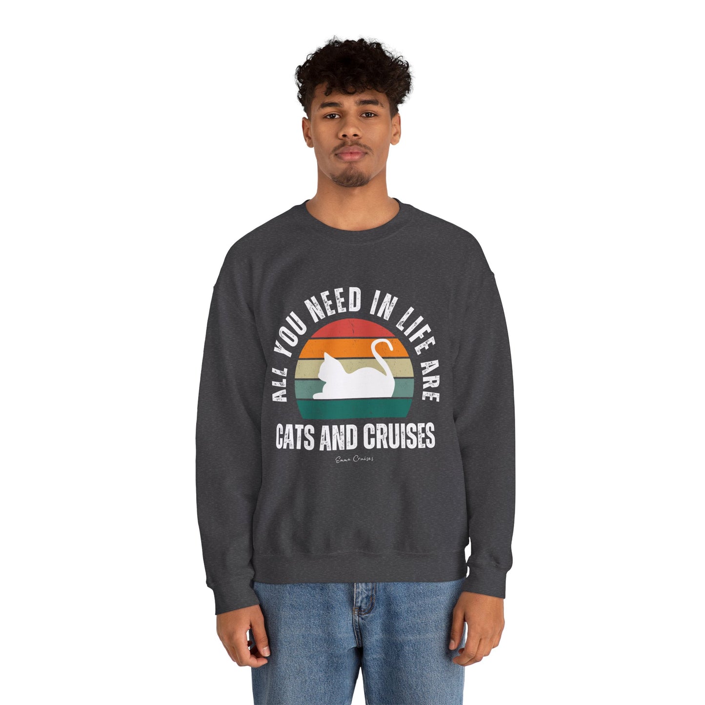 Katzen und Kreuzfahrten - UNISEX Crewneck Sweatshirt