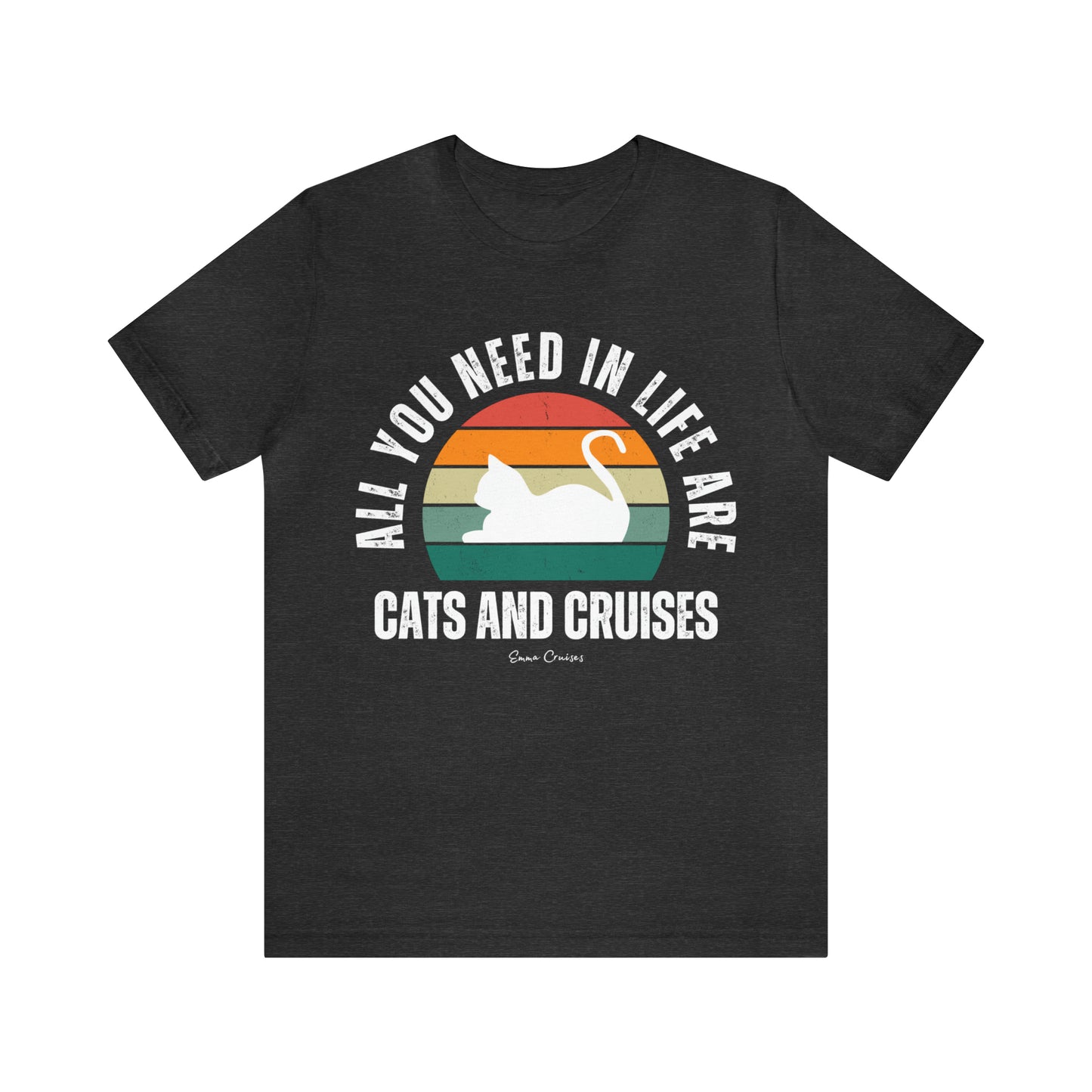 Katzen und Kreuzfahrten - UNISEX T-Shirt