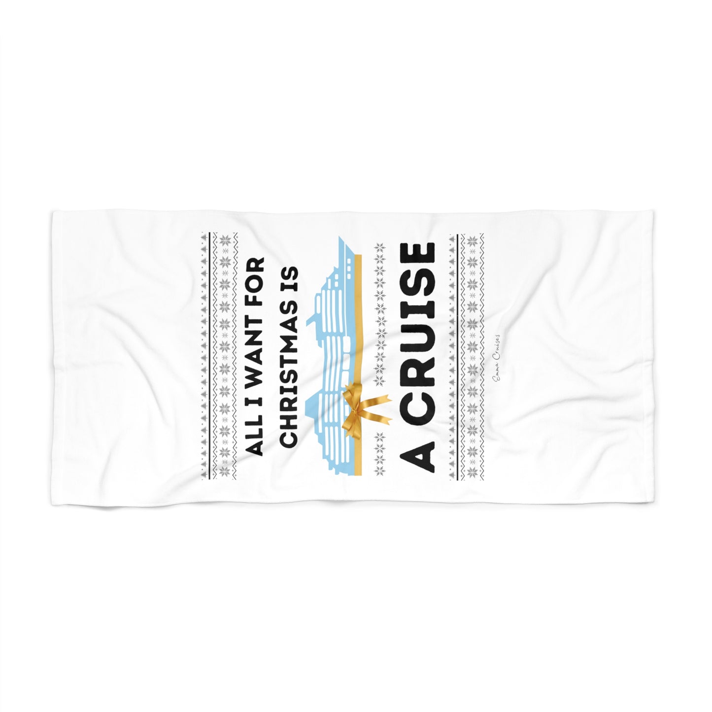 All I Want for Christmas - Beach Towel