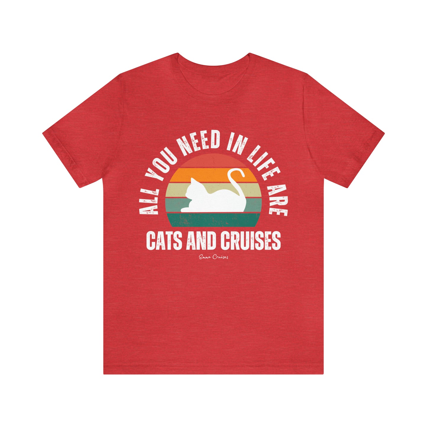 Katzen und Kreuzfahrten - UNISEX T-Shirt