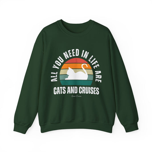 Cats and Cruises - UNISEX Crewneck Sweatshirt