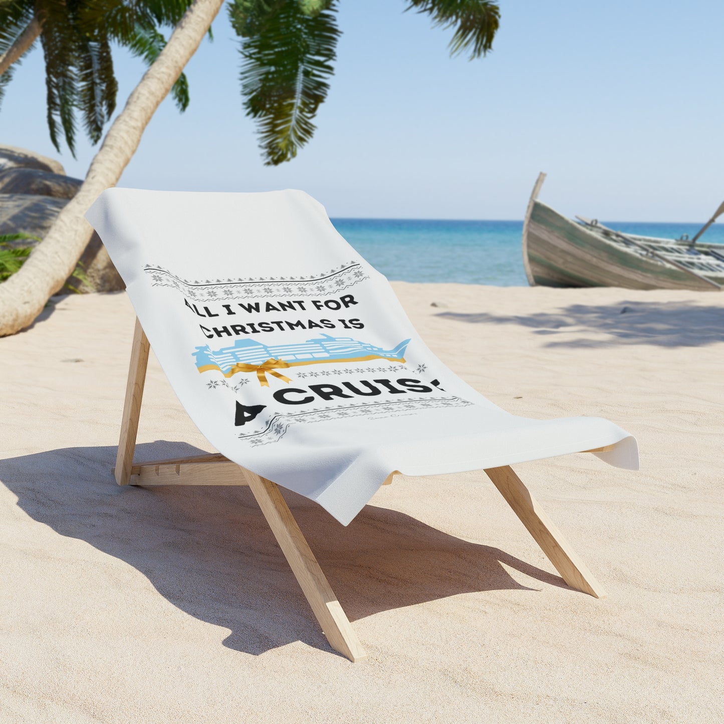 All I Want for Christmas - Beach Towel