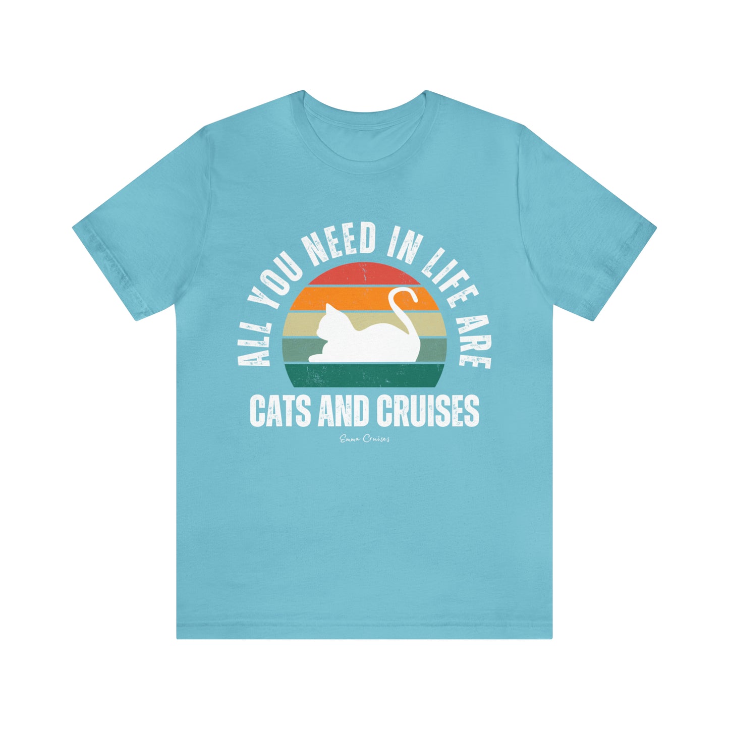 Katzen und Kreuzfahrten - UNISEX T-Shirt
