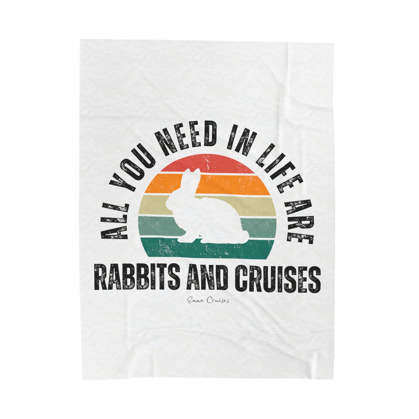 Rabbits and Cruises - Velveteen Plush Blanket