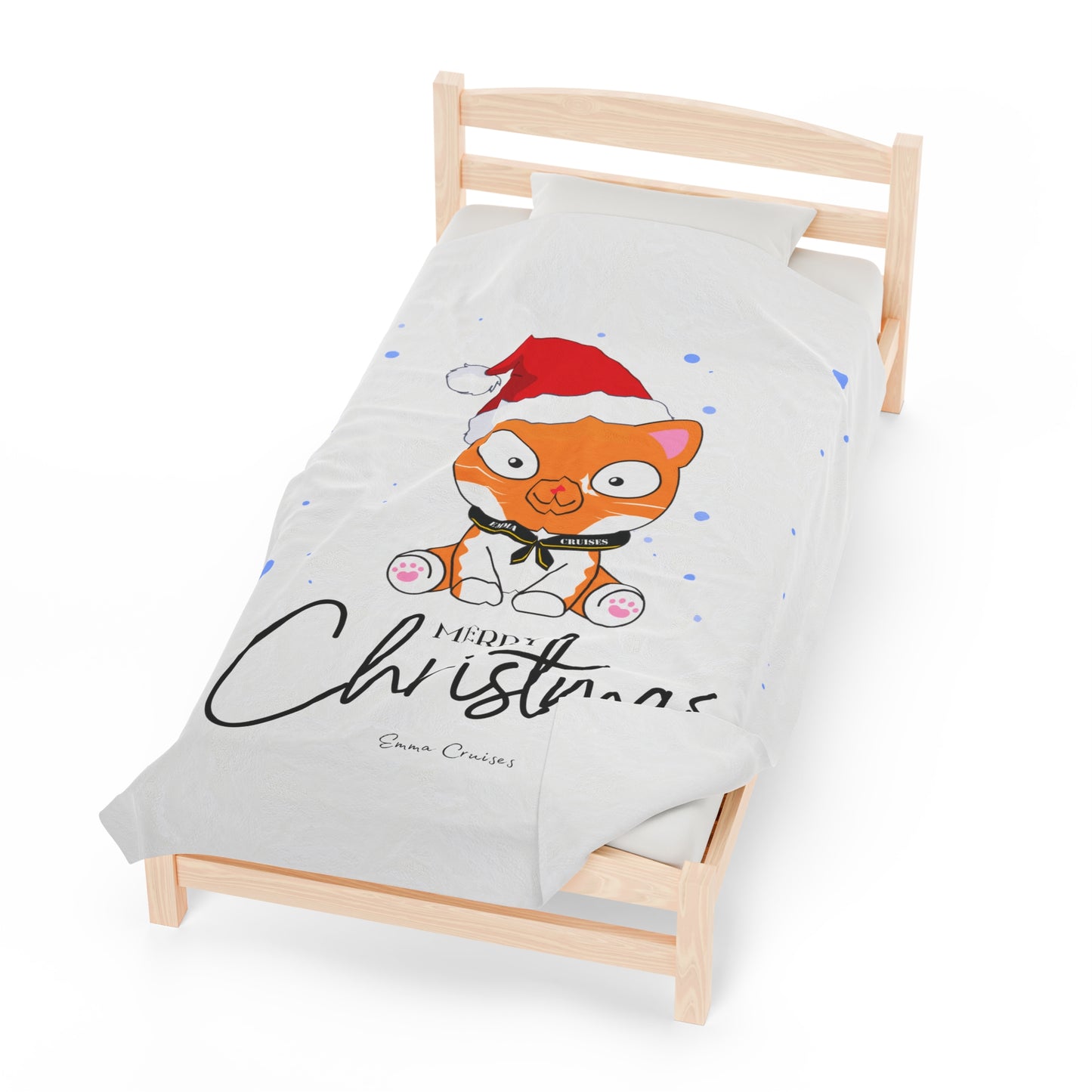 Merry Christmas - Velveteen Plush Blanket