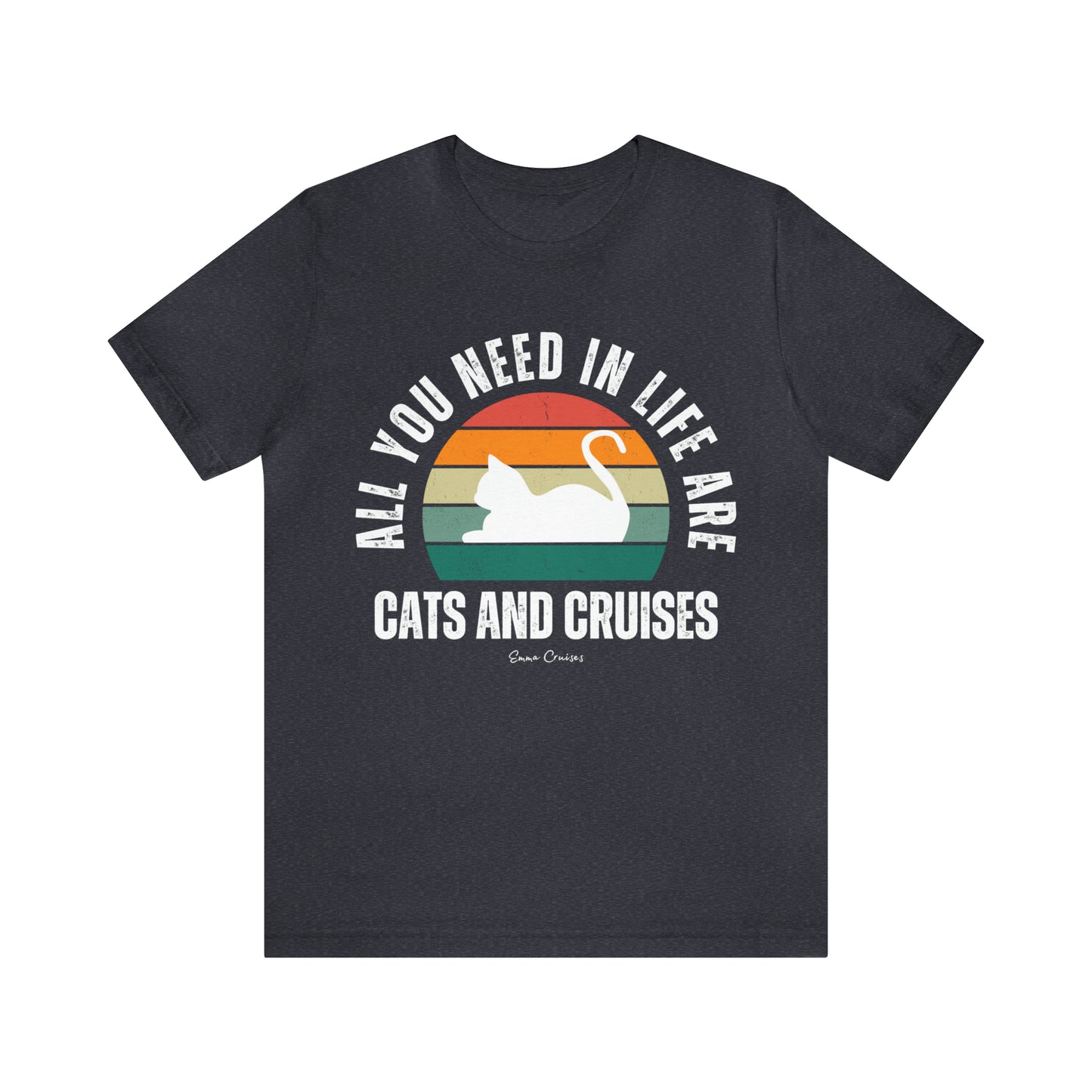Katzen und Kreuzfahrten - UNISEX T-Shirt