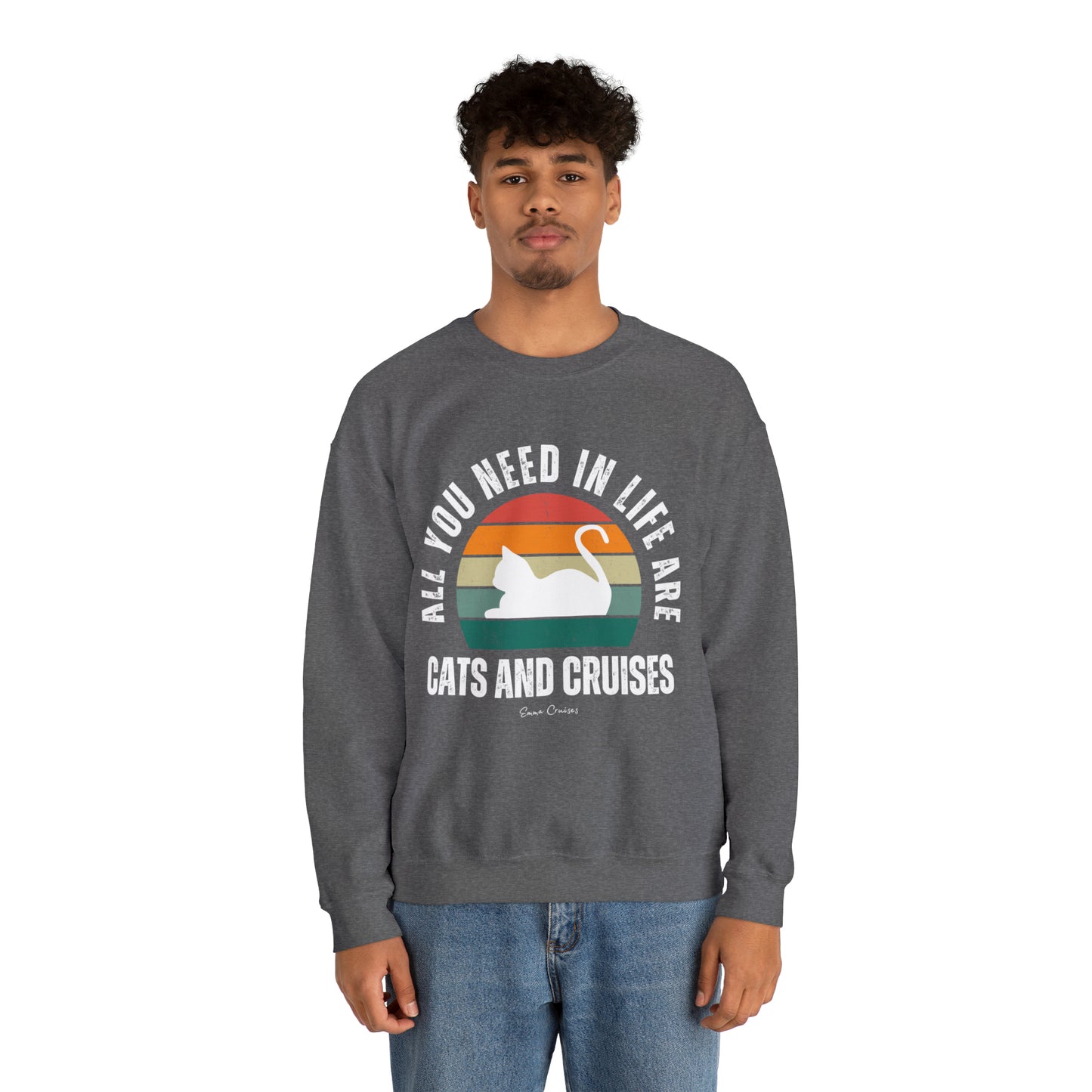 Cats and Cruises - UNISEX Crewneck Sweatshirt (UK)