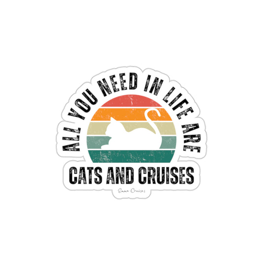 Cats and Cruises - Die-Cut Sticker