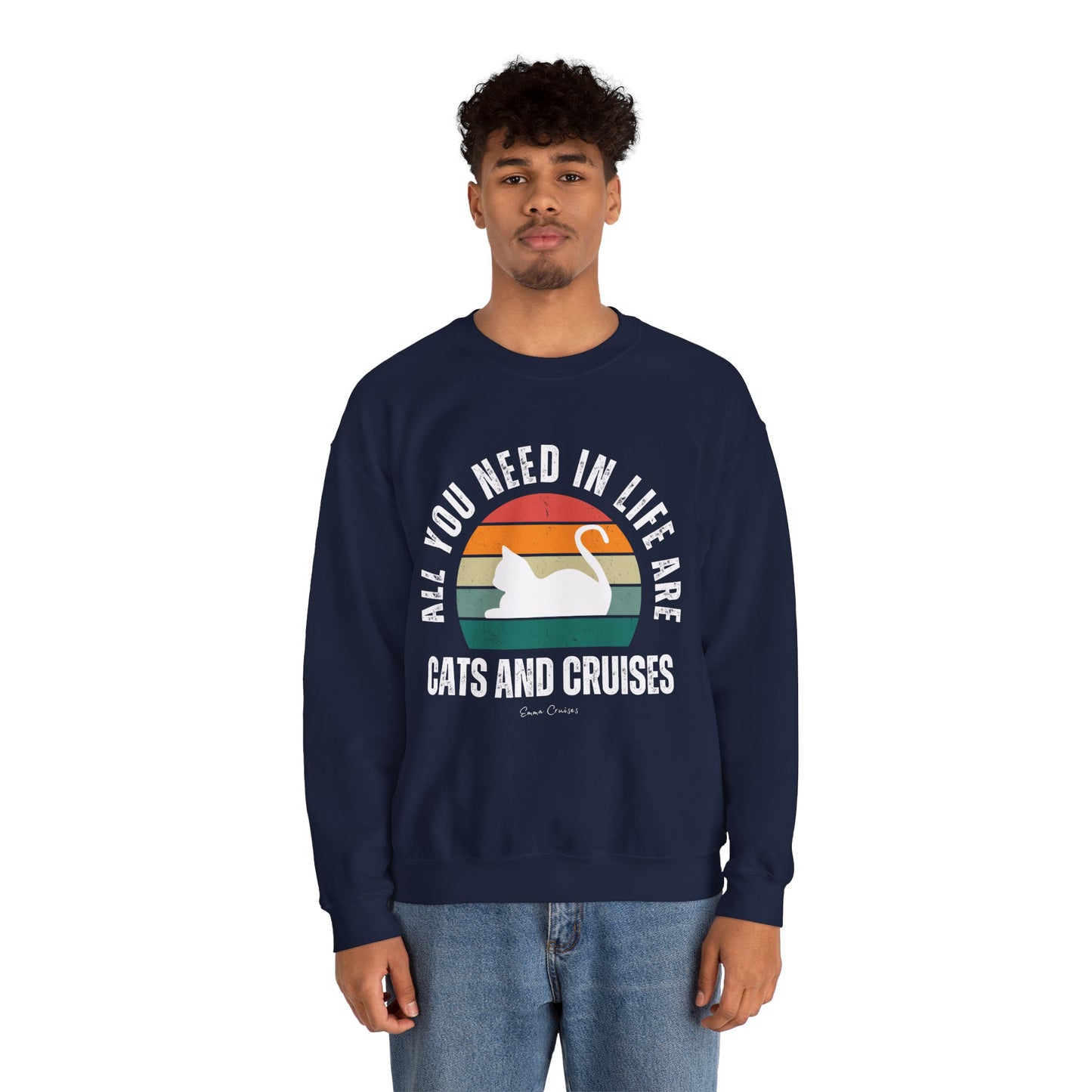 Cats and Cruises - UNISEX Crewneck Sweatshirt