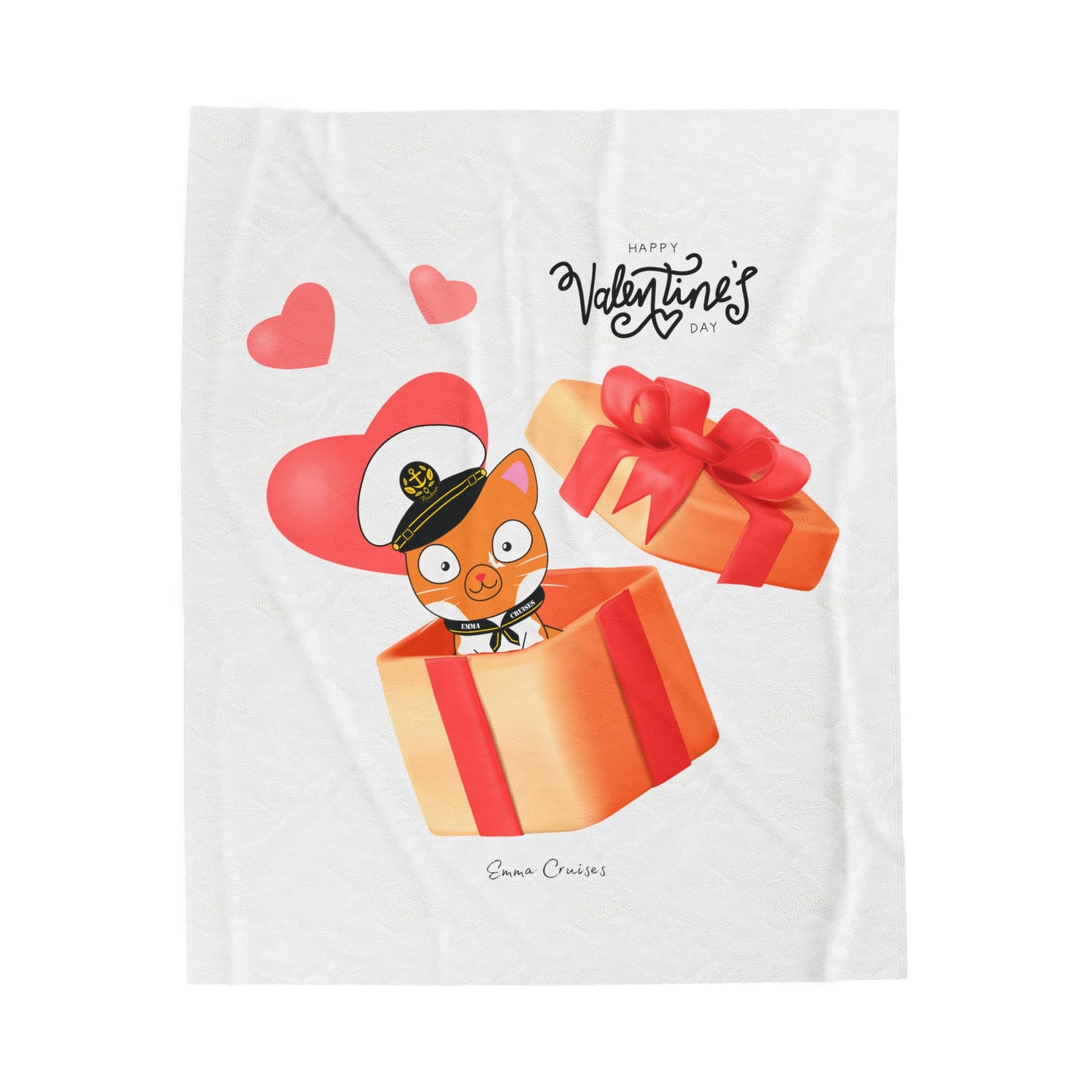 Valentine's Captain Hudson - Velveteen Plush Blanket