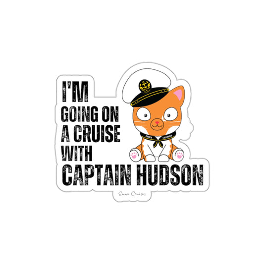 Voy a un crucero con el Capitán Hudson - Pegatina troquelada