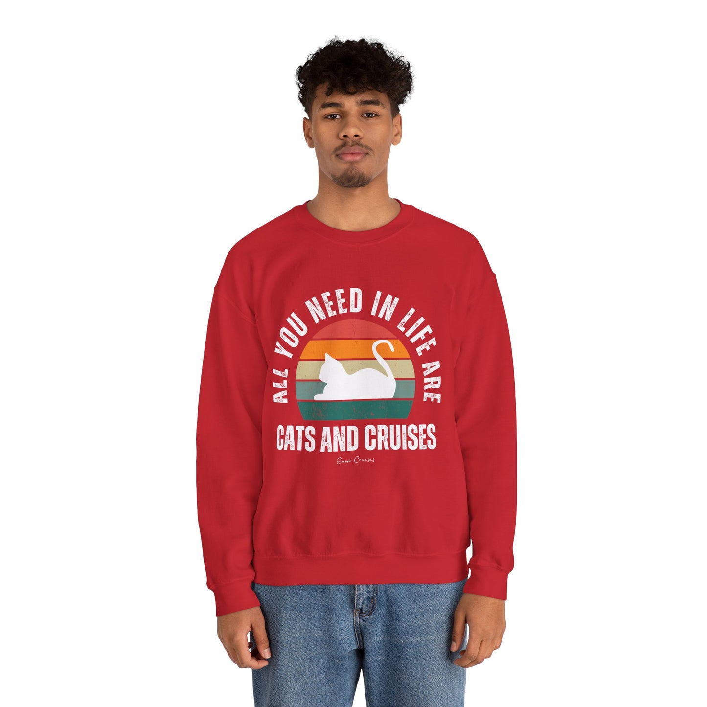 Cats and Cruises - UNISEX Crewneck Sweatshirt