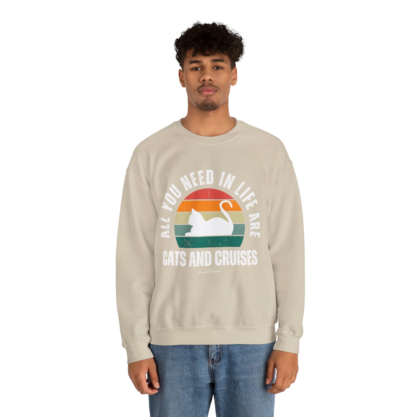 Cats and Cruises - UNISEX Crewneck Sweatshirt (UK)