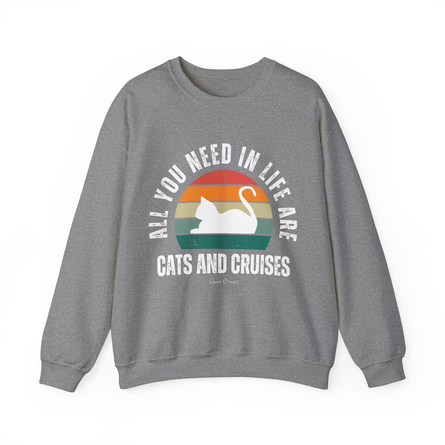 Katzen und Kreuzfahrten - UNISEX Crewneck Sweatshirt