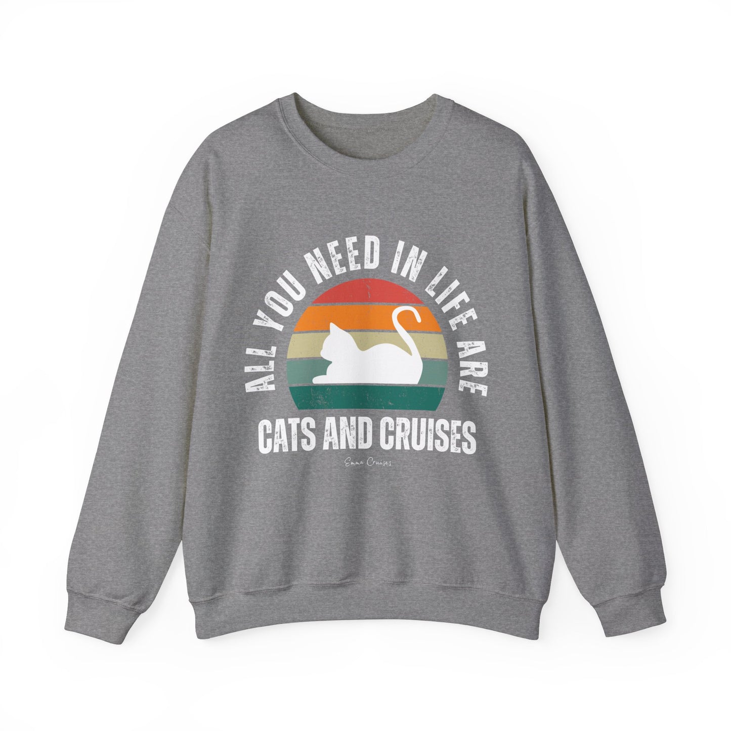 Cats and Cruises - UNISEX Crewneck Sweatshirt