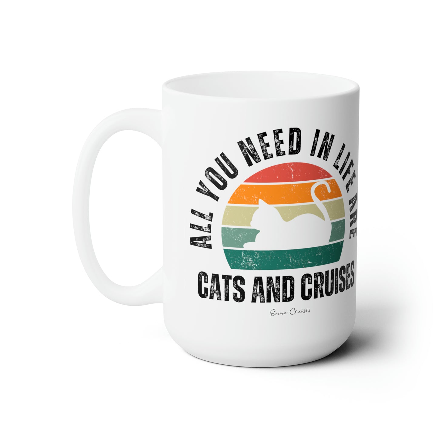 Gatos y Cruceros - Taza de Cerámica