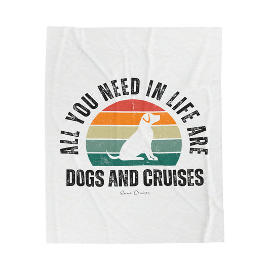 Hunde und Kreuzfahrten – Plüschdecke aus Samt