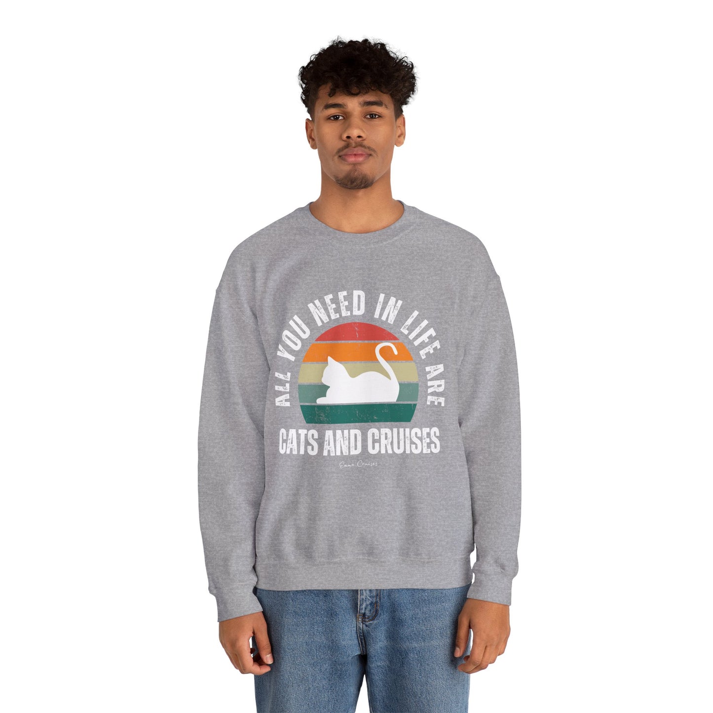 Cats and Cruises - UNISEX Crewneck Sweatshirt