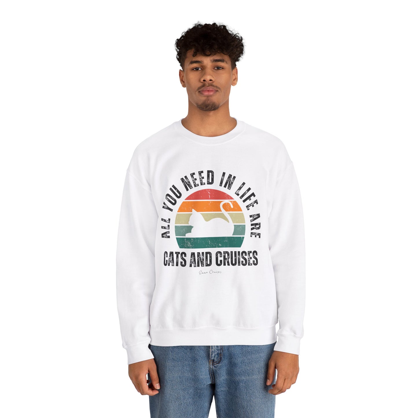 Cats and Cruises - UNISEX Crewneck Sweatshirt