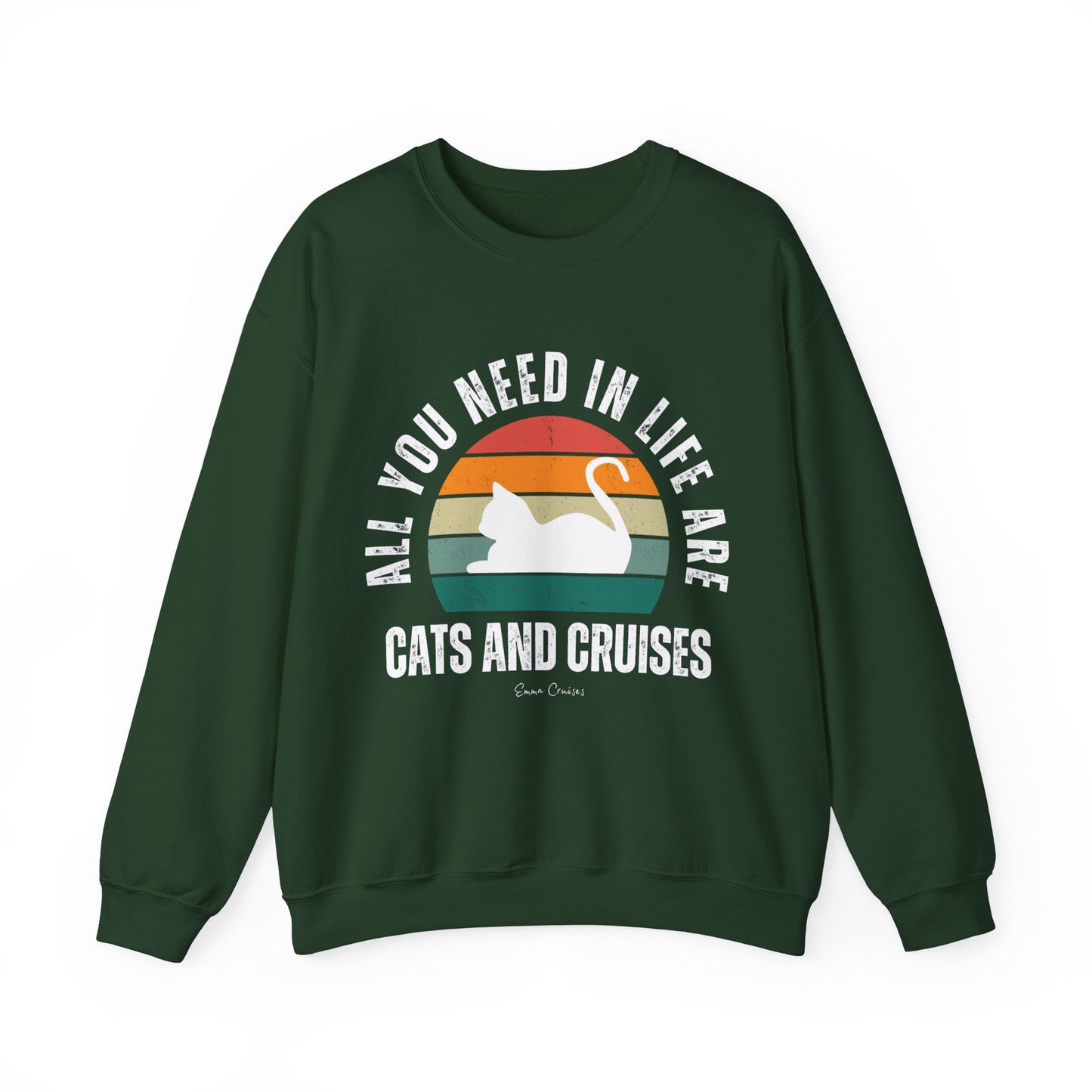 Cats and Cruises - UNISEX Crewneck Sweatshirt