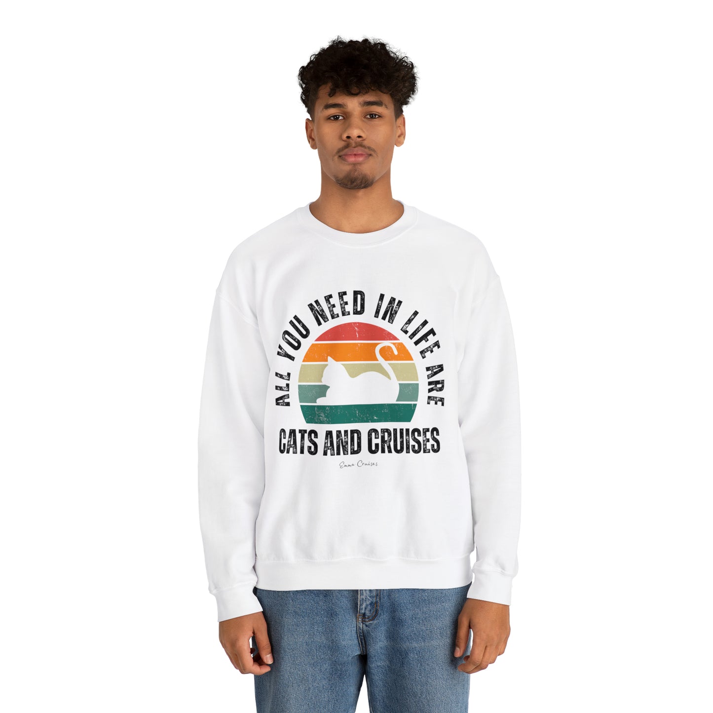 Cats and Cruises - UNISEX Crewneck Sweatshirt (UK)