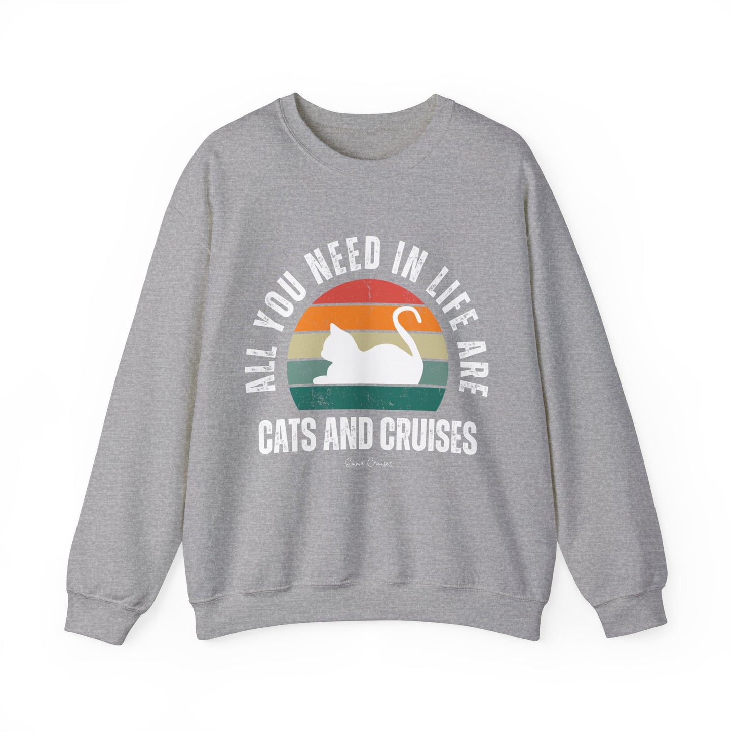 Cats and Cruises - UNISEX Crewneck Sweatshirt