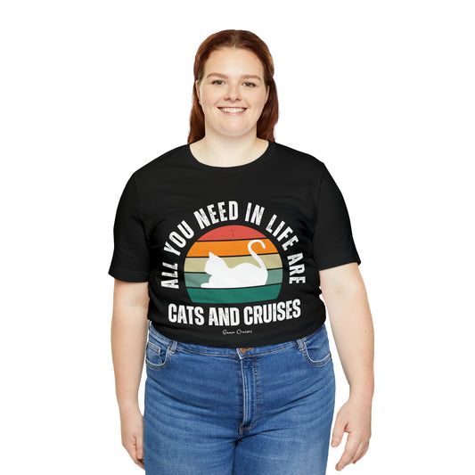 Katzen und Kreuzfahrten - UNISEX T-Shirt 