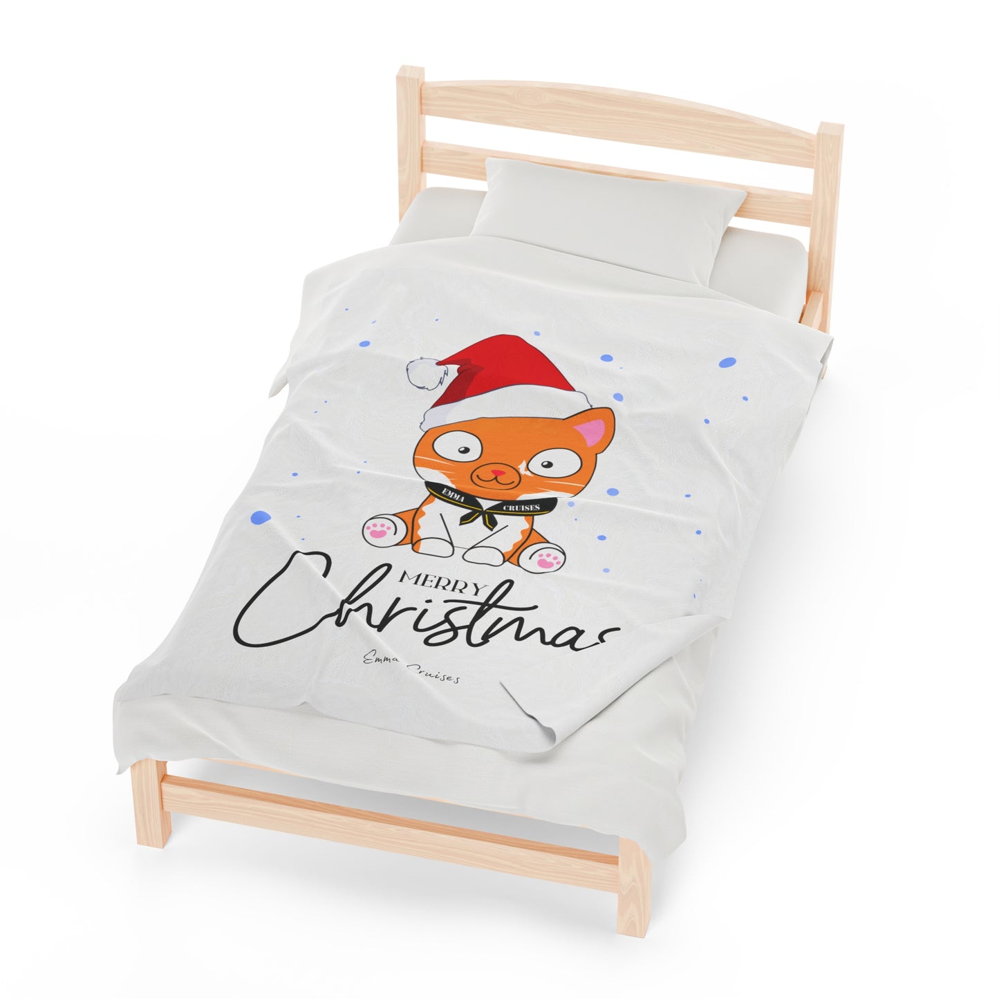 Merry Christmas - Velveteen Plush Blanket