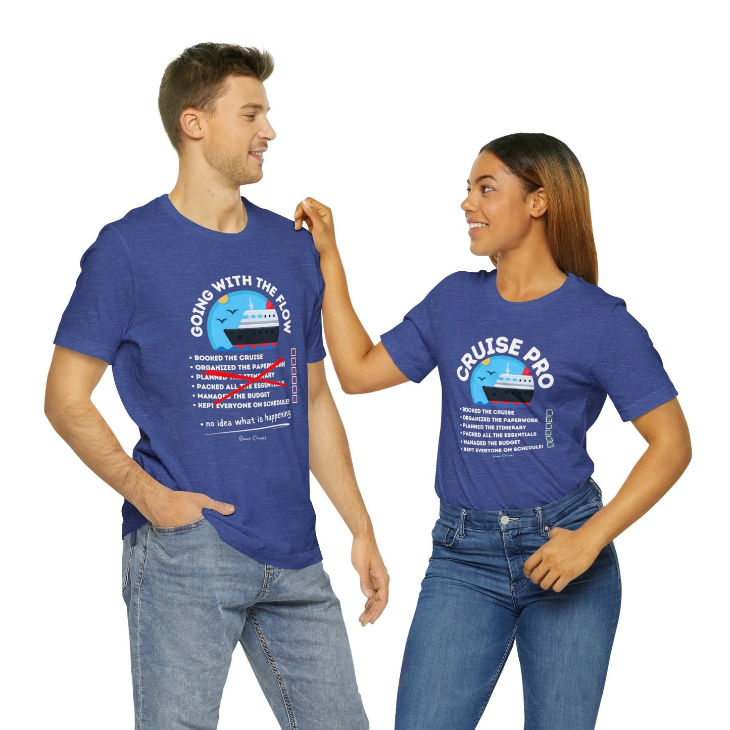 Cruise Pro/Going With the Flow T-Shirt Bundle (Heather True Royal)